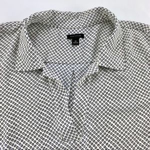 Ann Taylor Collared Short Sleeve Blouse Size M